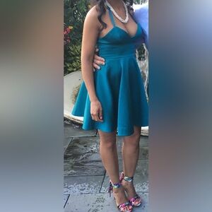 Keepsake Cocktail dress XS Teal - LIKE NEW